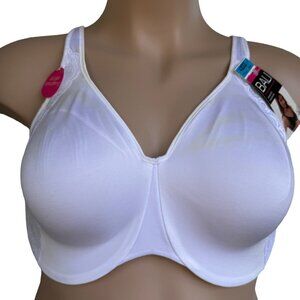 Bali Womens White Underwire Minimizer Bra 42DDD Adjustable Straps Style DF1004